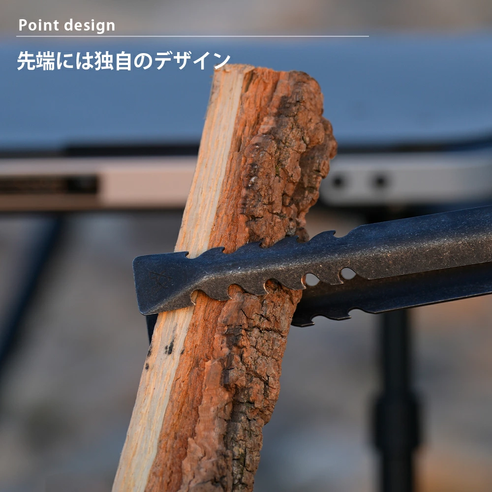 【KZM正規代理店】 KZM カズミ フィールドレノカントング　薪ばさみ　薪バサミ　ワイルド バーベキュー トング グリル 焚き火 暖炉 キャンプファイヤー キャンプ アウトドア 暖炉 キャンプファイヤー