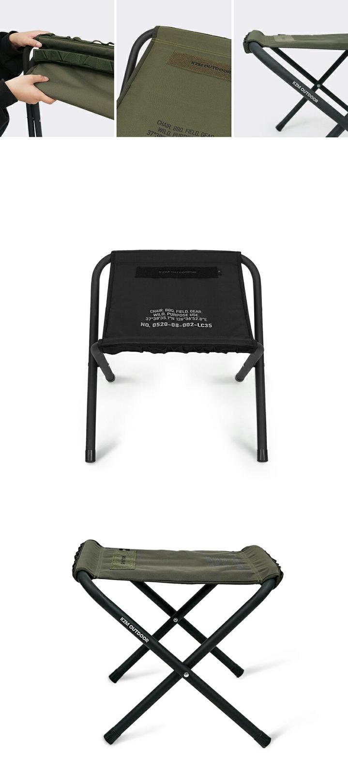【KZM正規代理店】KZM OUTDOOR カズミアウトドア フィールドBBQチェア2Pセット 2色 セット折りたたみ椅子 ブラック オリーブカーキ アウトドアチェア 折りたたみ椅子 耐荷重100kg スチール  持ち運び 超軽量 k23t1c07