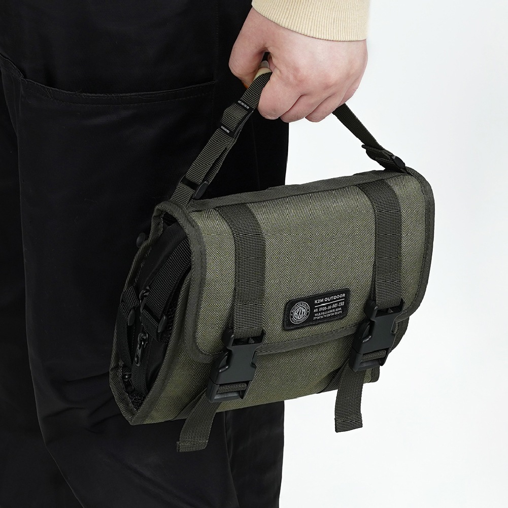 【KZM公式ストア】KZM カズミ フィールドファミリーウォッシュバック アウトドアポーチ 収納ケース 収納バッグ マルチ収納 おしゃれ キャンプ アウトドア  フィールドオーバルケース メッシュポケット つけ外し可能 シェラカップ収納 ポーチ バッグ