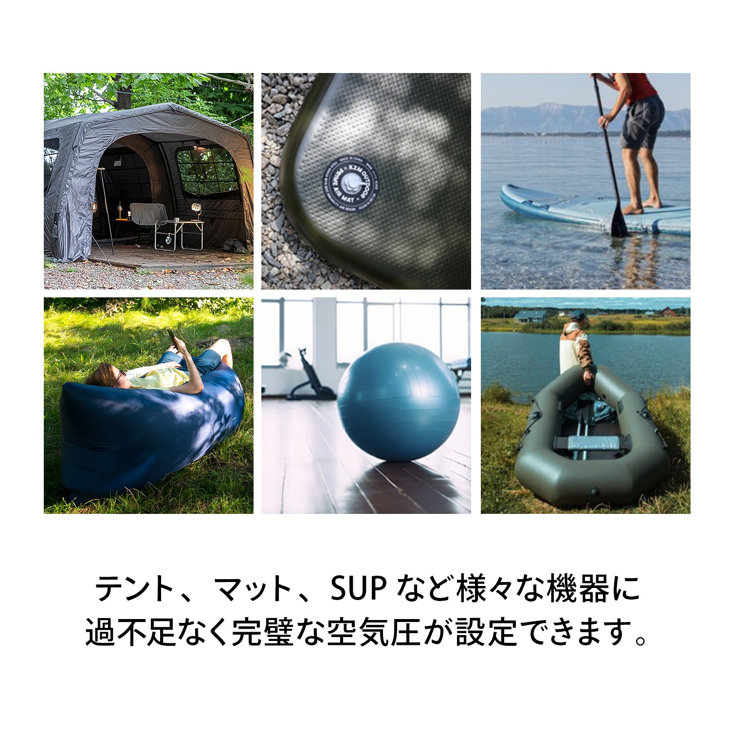 【KZM公式ストア】 KZM OUTDOOR カズミ アウトドア AONコードレス電動ポンプ 持ち運び キャンプ用品 キャンプグッズ おしゃれ かっこいい グレー 便利 液晶 自動 エアポンプ 無線 空気 注入 簡単 高速