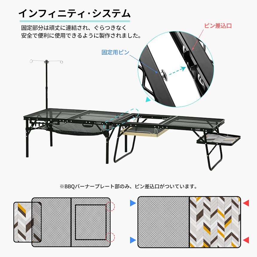 【KZM正規代理店】KZM OUTDOOR カズミアウトドア テーブル アイアンメッシュBBQローテーブル 折りたたみ 机 軽量 キャンプ机 リゾートテーブル おしゃれ キャンプ用品  キャンプファイア キャンプ製品 アウトドア インテリア