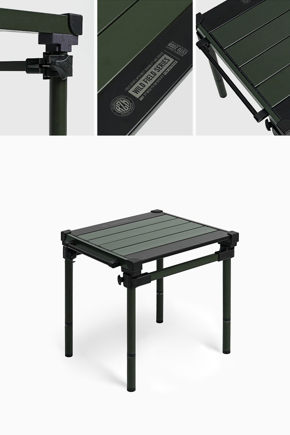 【KZM正規代理店】KZM OUTDOOR カズミアウトドア フィールドトップストーブテーブル オリーブカーキ 折りたたみ 3段階 コンパクト 収納 アウトドア キャンプ 収納袋 便利 イベント 夏 フェス レジャー 防災 避難用 収納バッグ