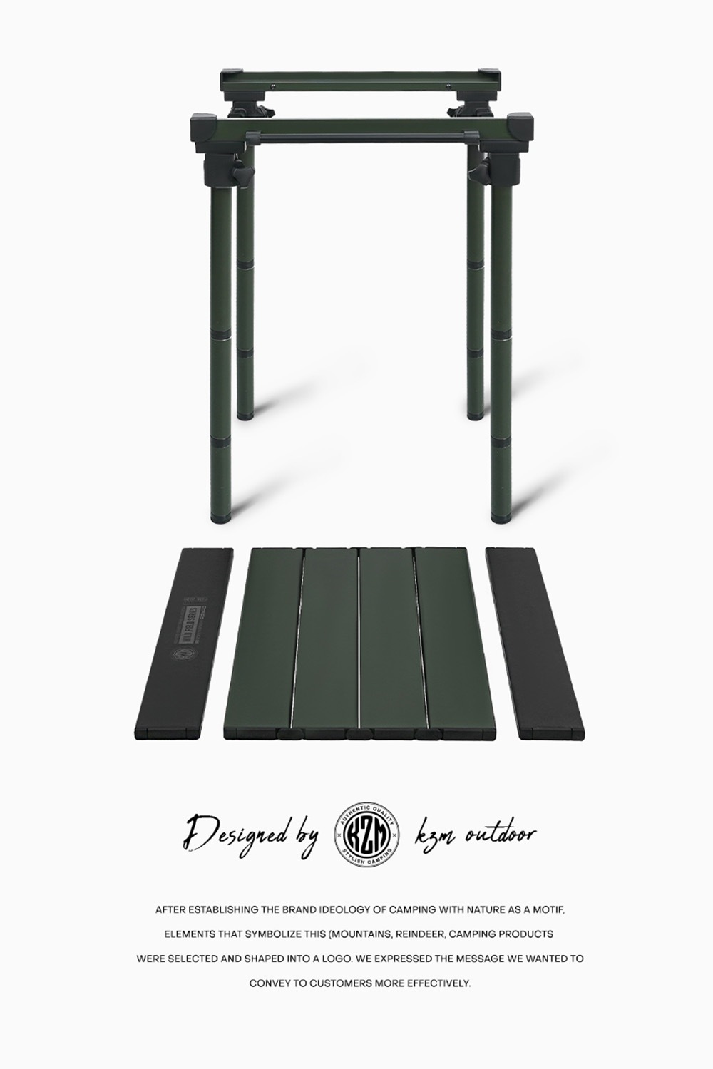 【KZM正規代理店】KZM OUTDOOR カズミアウトドア フィールドトップストーブテーブル オリーブカーキ 折りたたみ 3段階 コンパクト 収納 アウトドア キャンプ 収納袋 便利 イベント 夏 フェス レジャー 防災 避難用 収納バッグ