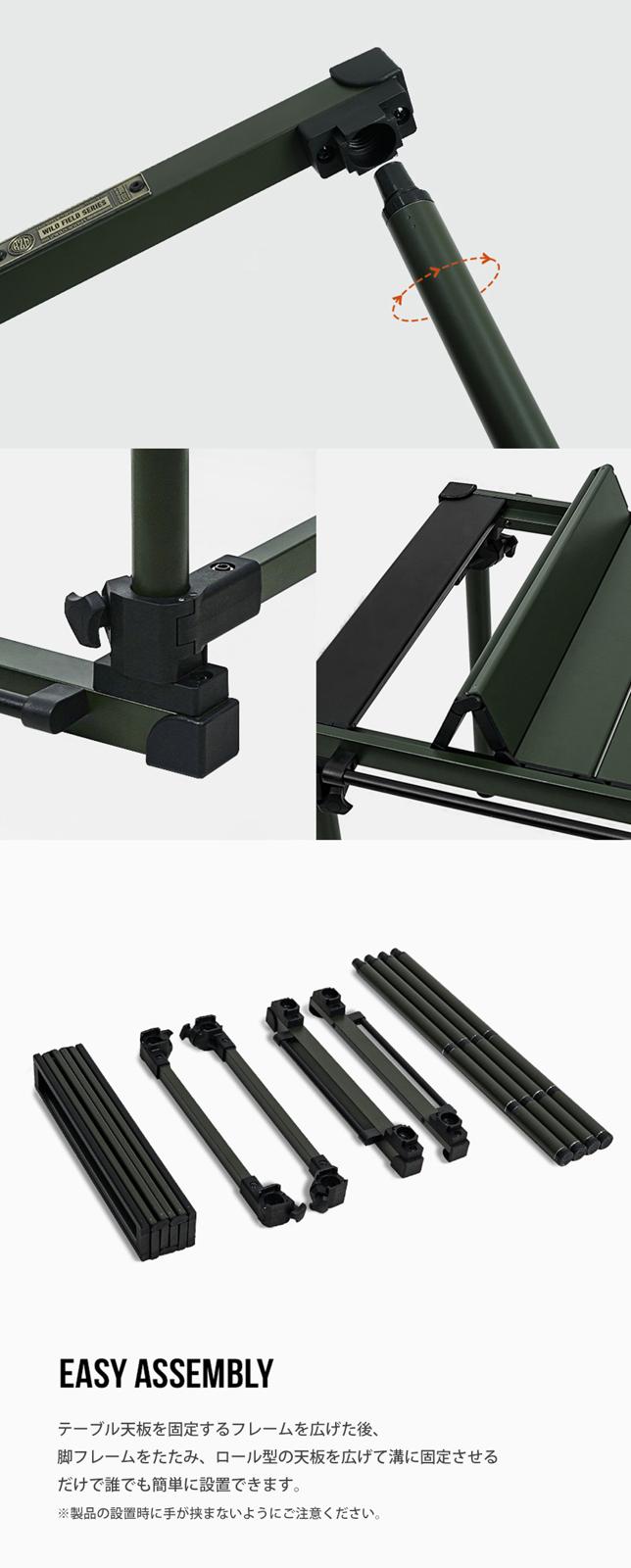 【KZM正規代理店】KZM OUTDOOR カズミアウトドア フィールドトップストーブテーブル オリーブカーキ 折りたたみ 3段階 コンパクト 収納 アウトドア キャンプ 収納袋 便利 イベント 夏 フェス レジャー 防災 避難用 収納バッグ