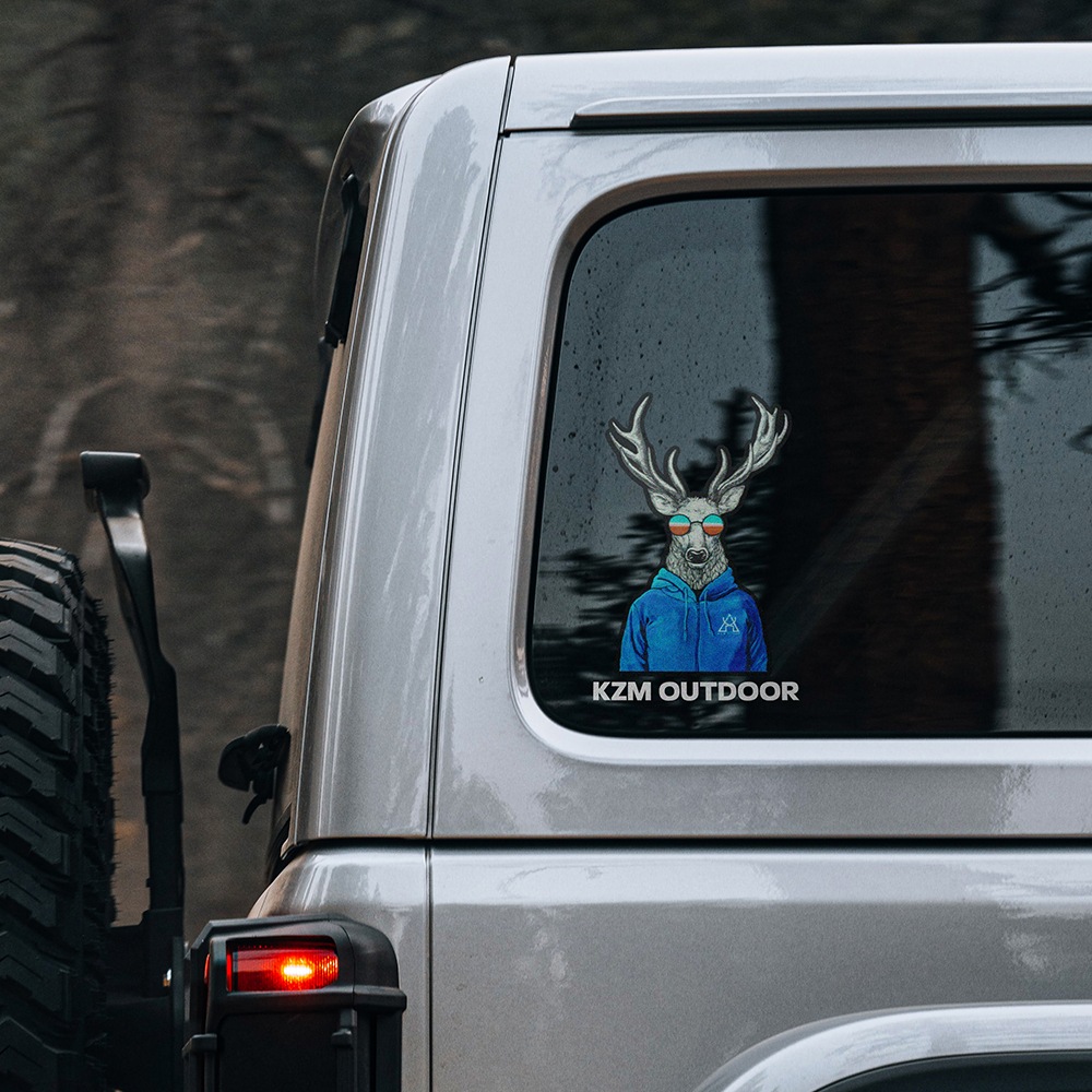 【KZM正規代理店】KZM カズミ  車両用デカールステッカーM ステッカー 車 デカール CAR DECAL STICKER Mサイズ アウトドア キャンプ おしゃれ 飾り 海 山 レジャー 海水浴 ギフト プレゼント キャンプ用品
