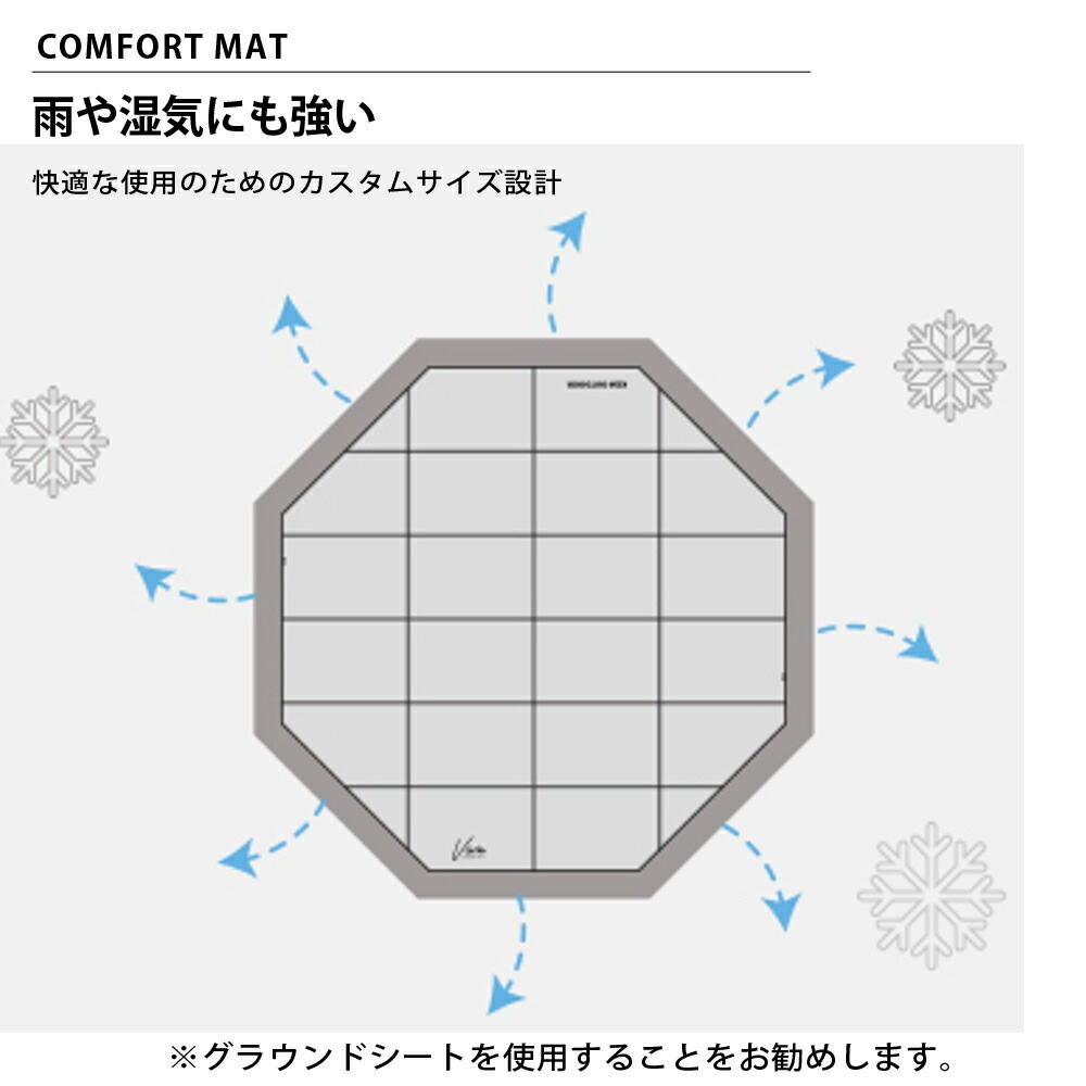 【KZM正規代理店】KZM OUTDOOR ビバドーム コンフォートマット キャンプ テント カズミ ドームテント グラウンドシート メッシュ 撥水  アウトドア 大型 防災 窓 4面 分離