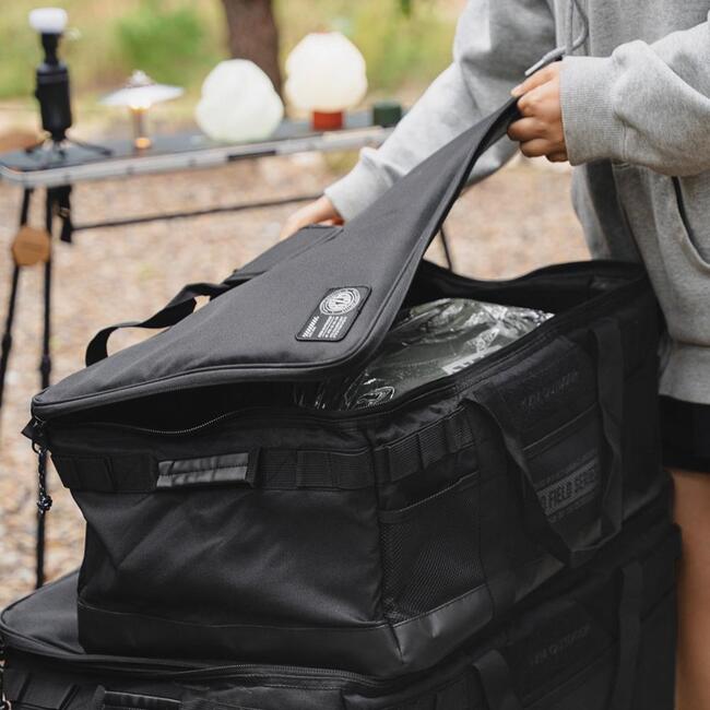 【KZM正規代理店】KZM OUTDOOR カズミアウトドア 90L ブラックフィールドキャリーバック Lサイズ 大型バッグ 大容量 収納 バッグ メンズ ギア 折りたたみ キャンプ レジャー BBQ レジャー 大型エコバッグ バック