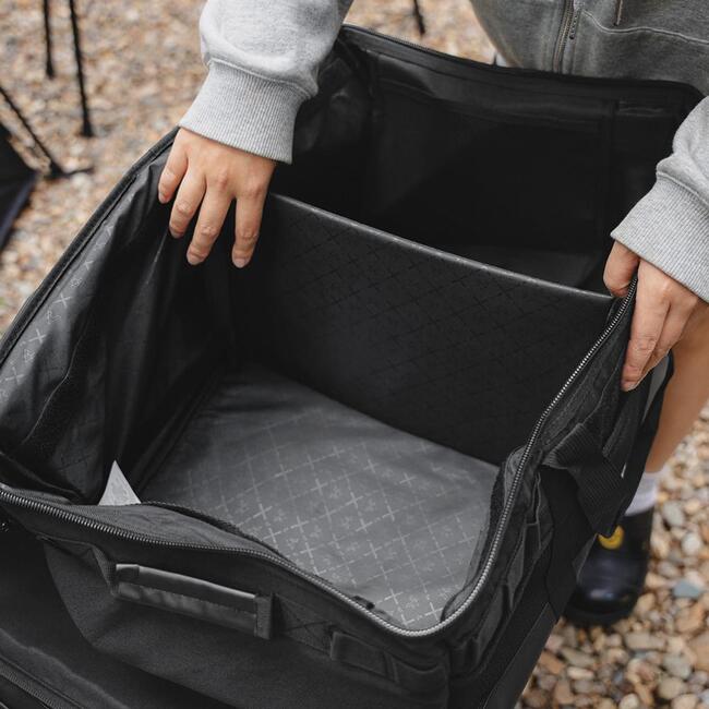 【KZM正規代理店】KZM OUTDOOR カズミアウトドア 90L ブラックフィールドキャリーバック Lサイズ 大型バッグ 大容量 収納 バッグ メンズ ギア 折りたたみ キャンプ レジャー BBQ レジャー 大型エコバッグ バック