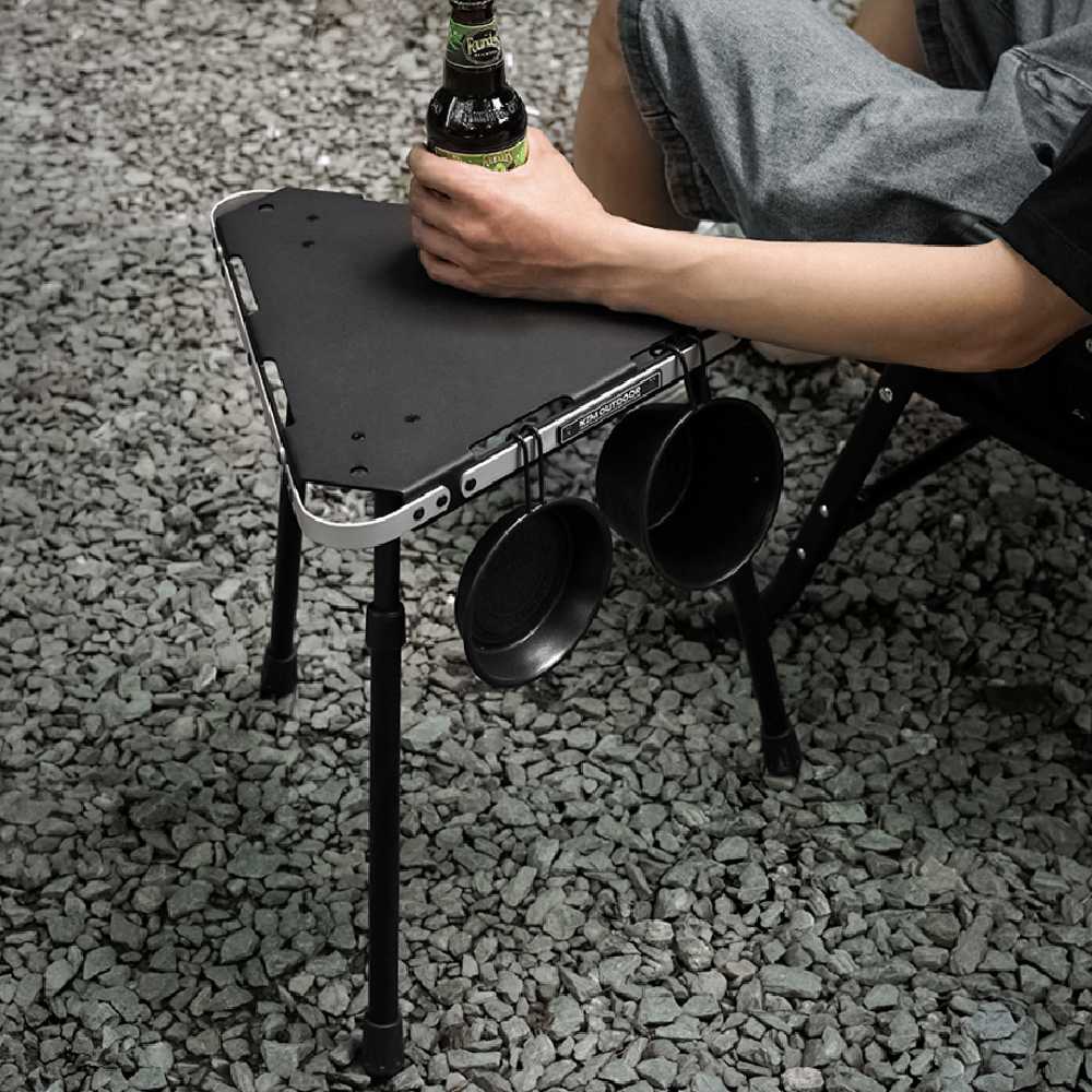 【KZM正規代理店】 KZM カズミ　ワンテーブル ETS アルミニウム素材 タワースタンド 簡単設置  高さ調整 コンパクト 収納袋付 アウトドア キャンプ 軽量 ソロキャンプ