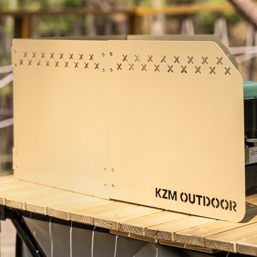 【予約】KZM正規代理店】KZM OUTDOOR カズミアウトドア アウトドア ビエントウインドシールド (S/ブラック) シールド コンロ風よけ スチール製 幅56×25cm 折りたたみ 風よけ キャリーバッグ 防風 焚火 料理 耐熱 キャンプ 角度調整 陣幕 軽量 釣り レジャー 間仕切り 防災グッズ k21t3k04