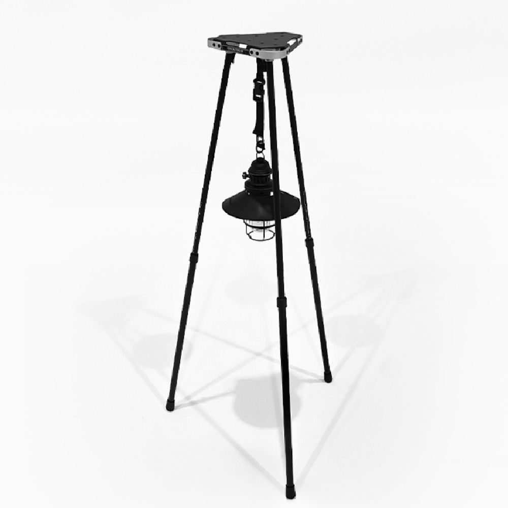 【KZM正規代理店】KZM カズミ　ワンタワースタンド ランタンスタンド サイドスタンド 簡単設置  ランタン 高さ調整 コンパクト 収納袋付 アウトドア キャンプ 軽量 ソロキャンプ