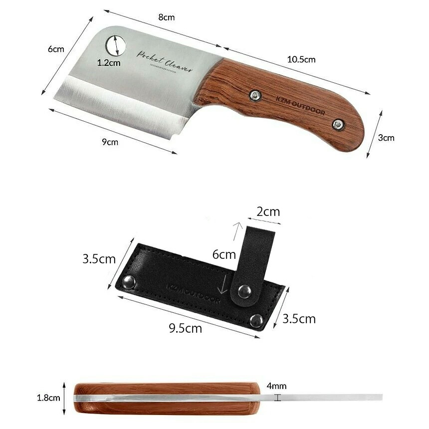 【KZM正規代理店】KZM OUTDOOR カズミアウトドア 中華包丁 小型包丁 携帯 KZM OUTDOOR  クリーパー ナイフ 軽量 ポケットクリーバー フィールドクリーバー マスタークリーバー 肉切り包丁 キャンプ包丁 包丁 キッチン おしゃれ キャンプ用品  キャンプ製品 アウトドア アウトドア\ツール関連