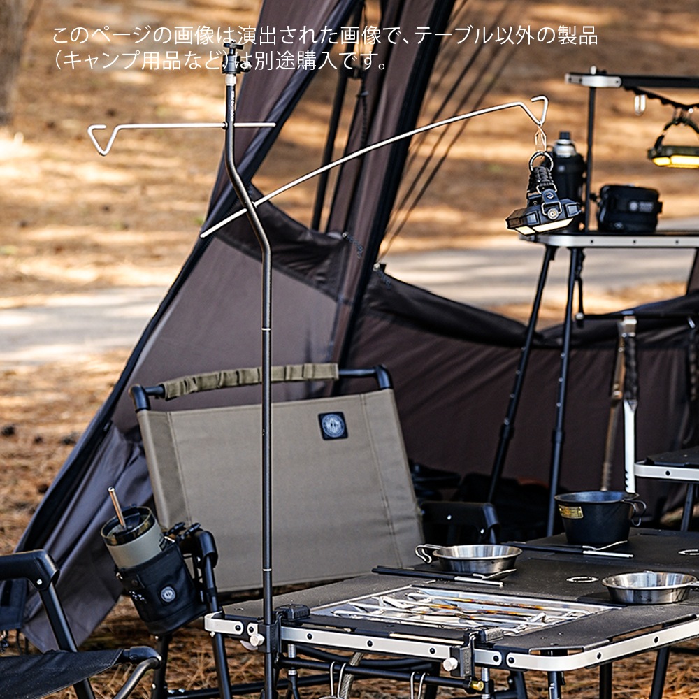 【KZM正規代理店】 KZM カズミ　フィールド クラフト ファイルドライバスタンド サイドスタンド 簡単設置  ランタン コンパクト 収納袋付 アウトドア キャンプ 軽量 ソロキャンプ