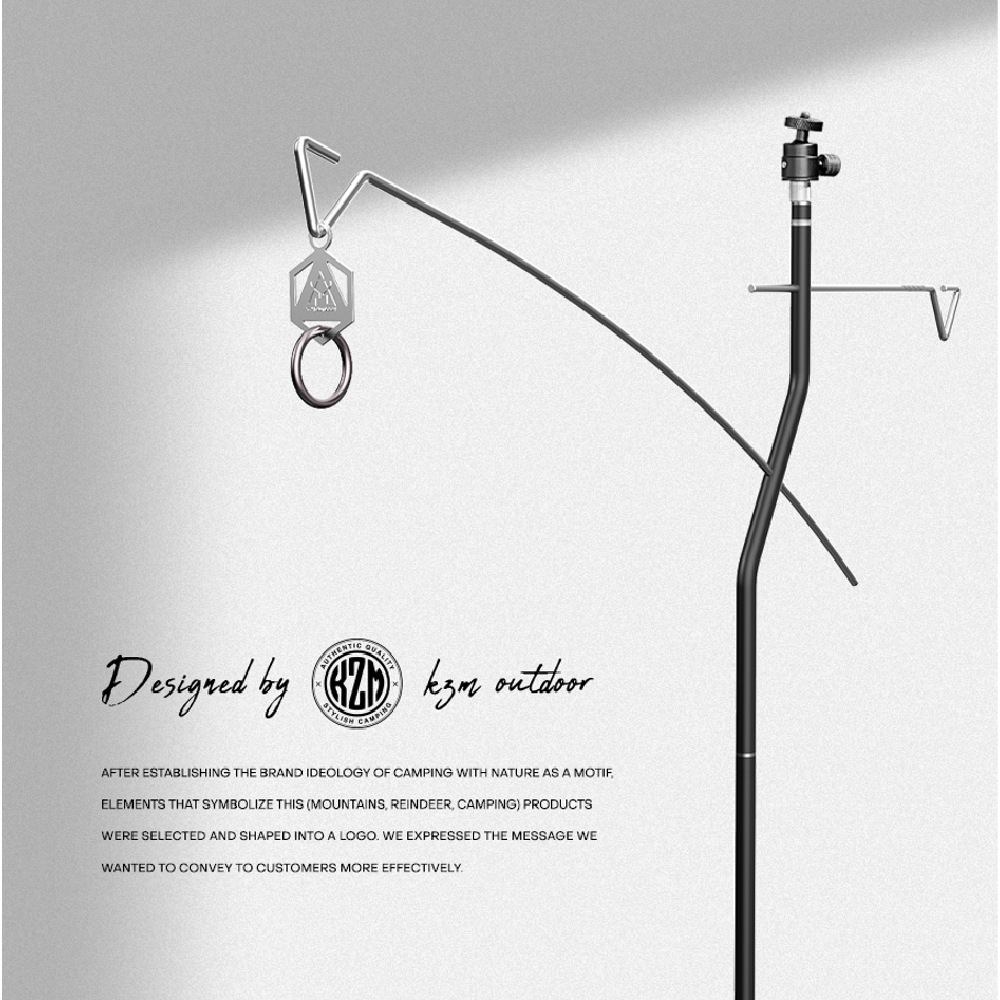 【KZM正規代理店】 KZM カズミ　フィールド クラフト ファイルドライバスタンド サイドスタンド 簡単設置  ランタン コンパクト 収納袋付 アウトドア キャンプ 軽量 ソロキャンプ