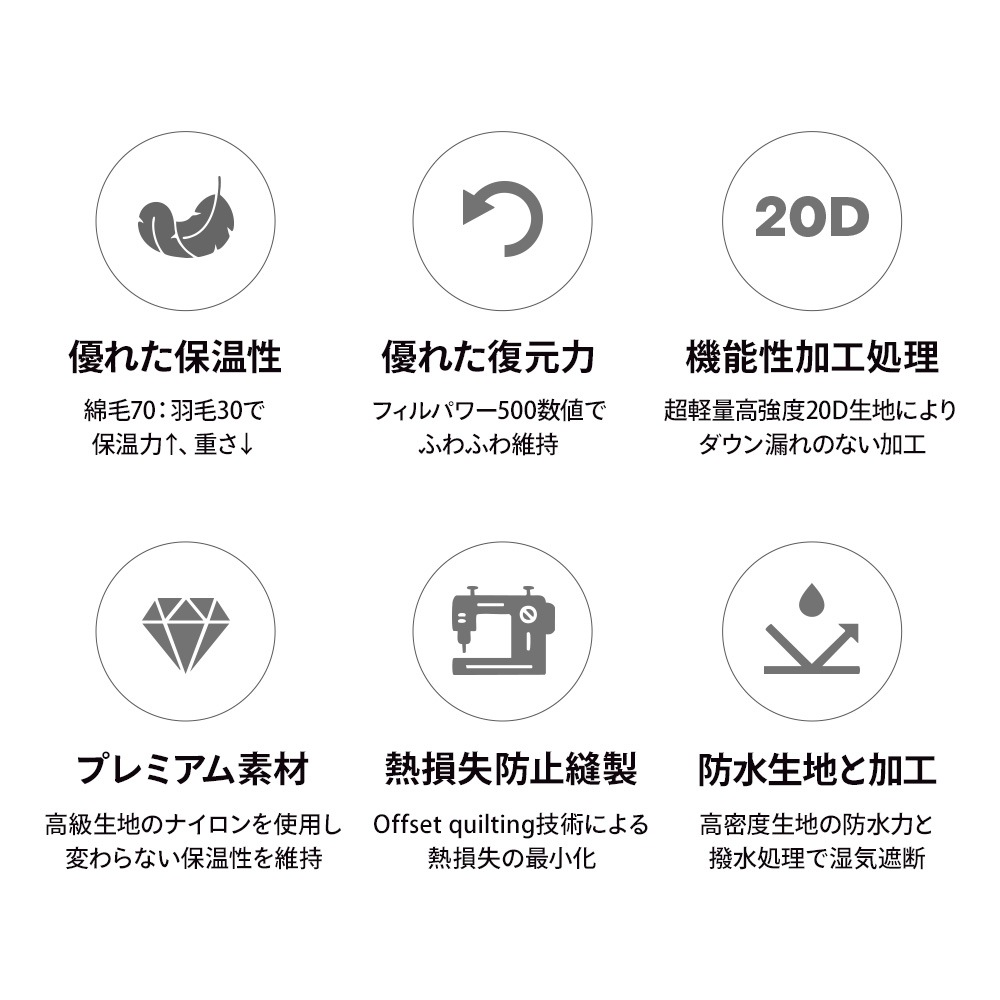 【KZM公式ストア】KZM OUTDOOR カズミ アウトドア サイレンス ダックダウン寝袋 1500 チャコール 連結可能 寝袋 シュラフ 布団 封筒型 封筒タイプ 幅80×195cm 防水 防風 防寒 キャンプ レジャー 山登り あったかい 保温 収納袋付き 持ち運び 災害 防災 コンパクト