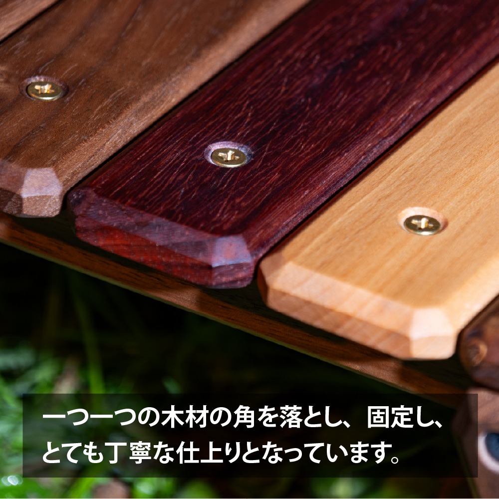 ｍ.o.c 折り畳みテーブル 収納時39×22×4cm、展開時40×22×14.5cm キャンプ アウトドアテーブル テーブル 木 秋 冬 グランピング  インテリア ウッド