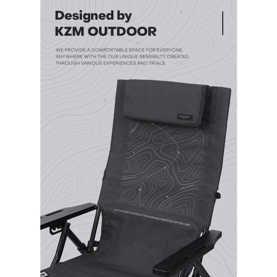 【予約販売中】KZM OUTDOOR カズミ アウトドア コンツアーローチェア 収納バッグ付き 生活防水 折りたたみ 軽量 デザイン チェア 椅子 キャンプ