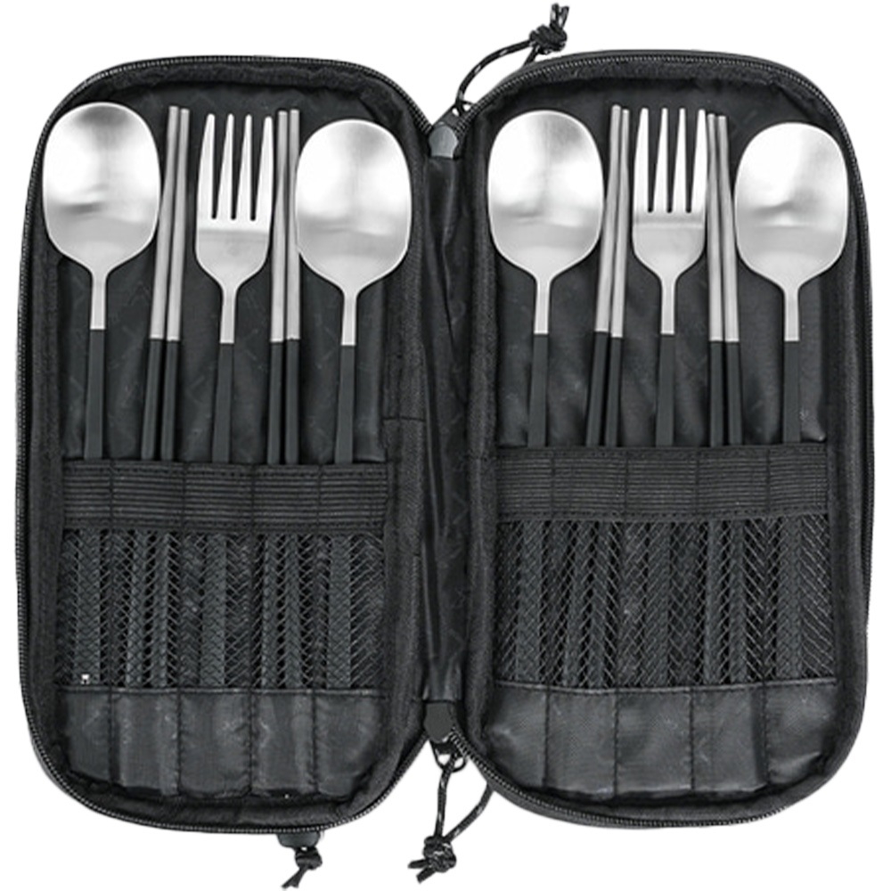 【KZM正規代理店】KZM フィールドプレミアム カトラリーセット カズミ FIELD PREMIUM CUTLERY SET ステンレス食器セット 収納ケース付 2人 4人 ファミリー キャンプ アウトドア用品 BBQ バーベキュー