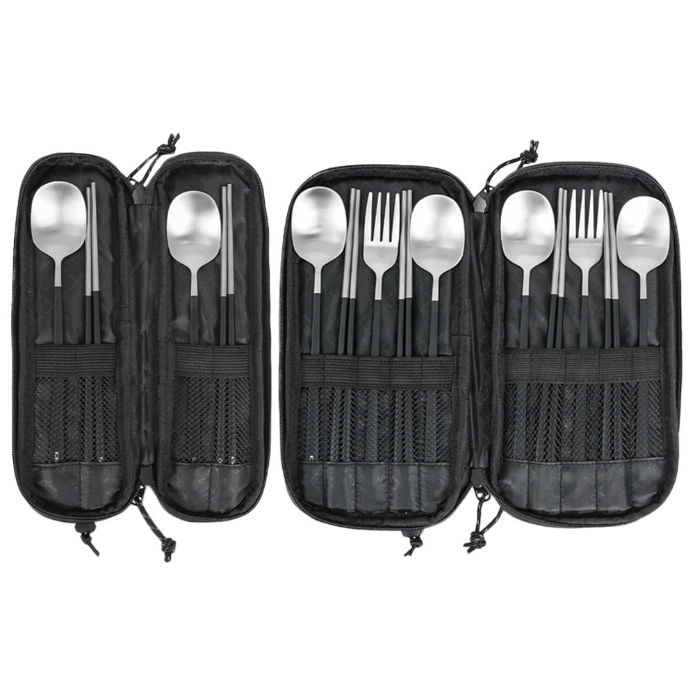 【KZM正規代理店】KZM フィールドプレミアム カトラリーセット カズミ FIELD PREMIUM CUTLERY SET ステンレス食器セット 収納ケース付 2人 4人 ファミリー キャンプ アウトドア用品 BBQ バーベキュー