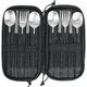 【KZM正規代理店】KZM フィールドプレミアム カトラリーセット カズミ FIELD PREMIUM CUTLERY SET ステンレス食器セット 収納ケース付 2人 4人 ファミリー キャンプ アウトドア用品 BBQ バーベキュー