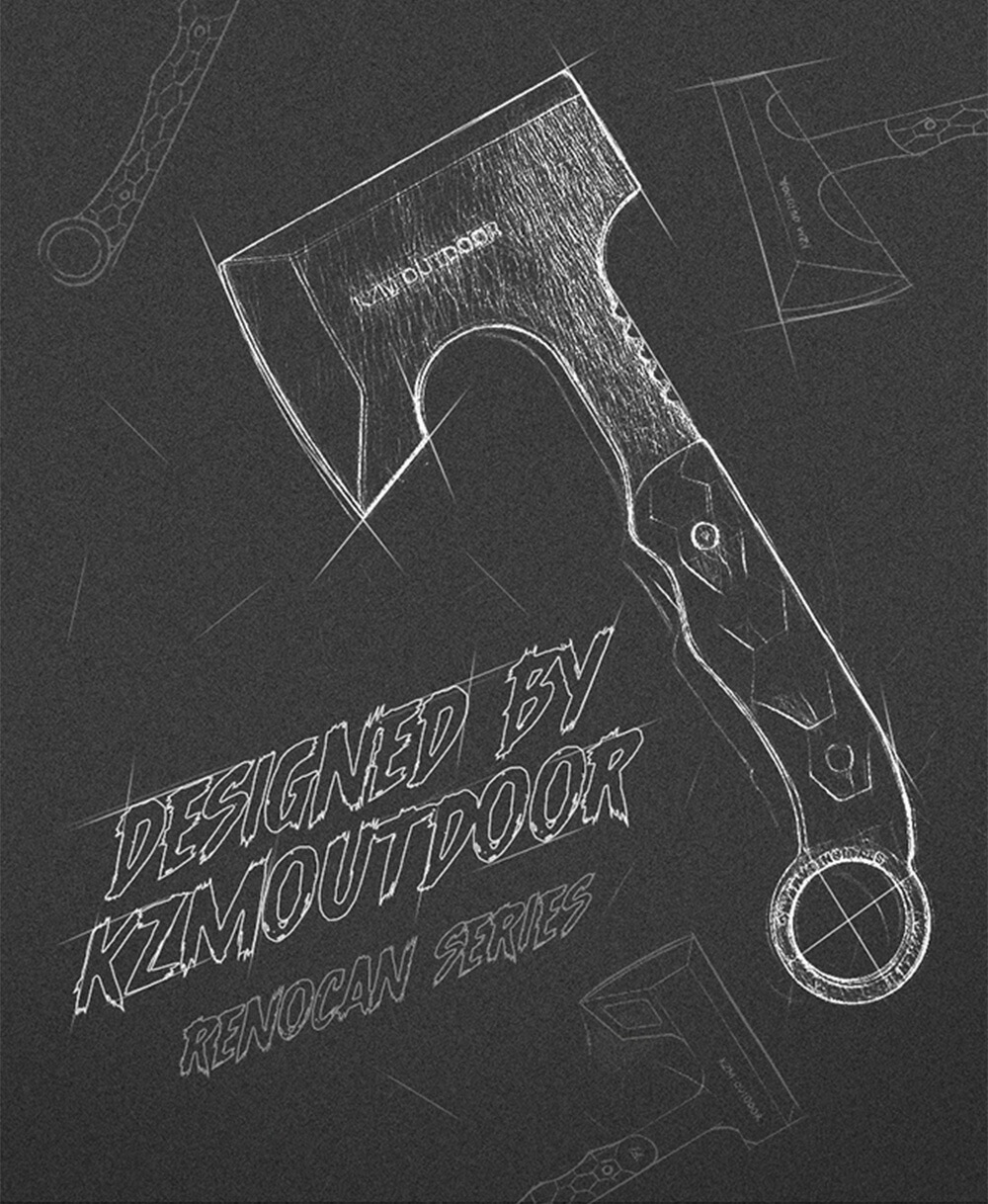 【KZM正規代理店】KZM OUTDOOR カズミアウトドア フィールドレノカンアックス アウトドア手斧 薪割り 斧 キャンプ用品 キャンプ 斧 ナイフ 薪 割 アウトドア キャンプ かっこいい ケース付き ソロキャンプ