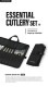【KZM正規代理店】KZM OUTDOOR カズミアウトドア エッセンシャルカトラリーセット カズミ ESSENTIAL CUTLETY SET ステンレス食器セット 収納ケース付 4人 ファミリー キャンプ アウトドア用品 BBQ バーベキュー 防災 カトラリーセット 食器 カトラリー スプーン ブランド\ KZM OUTDOOR（カズミ アウトドア）