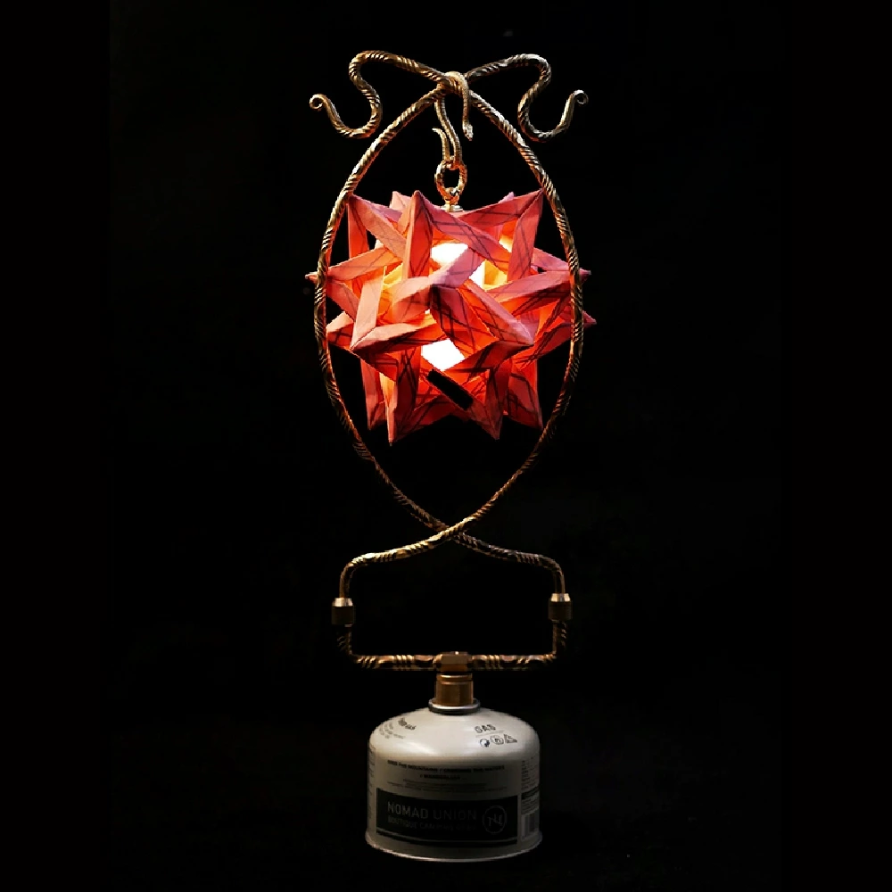 MOUNTAIN SOUL 山魂 大型アークガスタンク ブラスツイストアークエアタンクデスクトップライトスタンド多機能ダブルヘッドコンビネーションライトスタンド