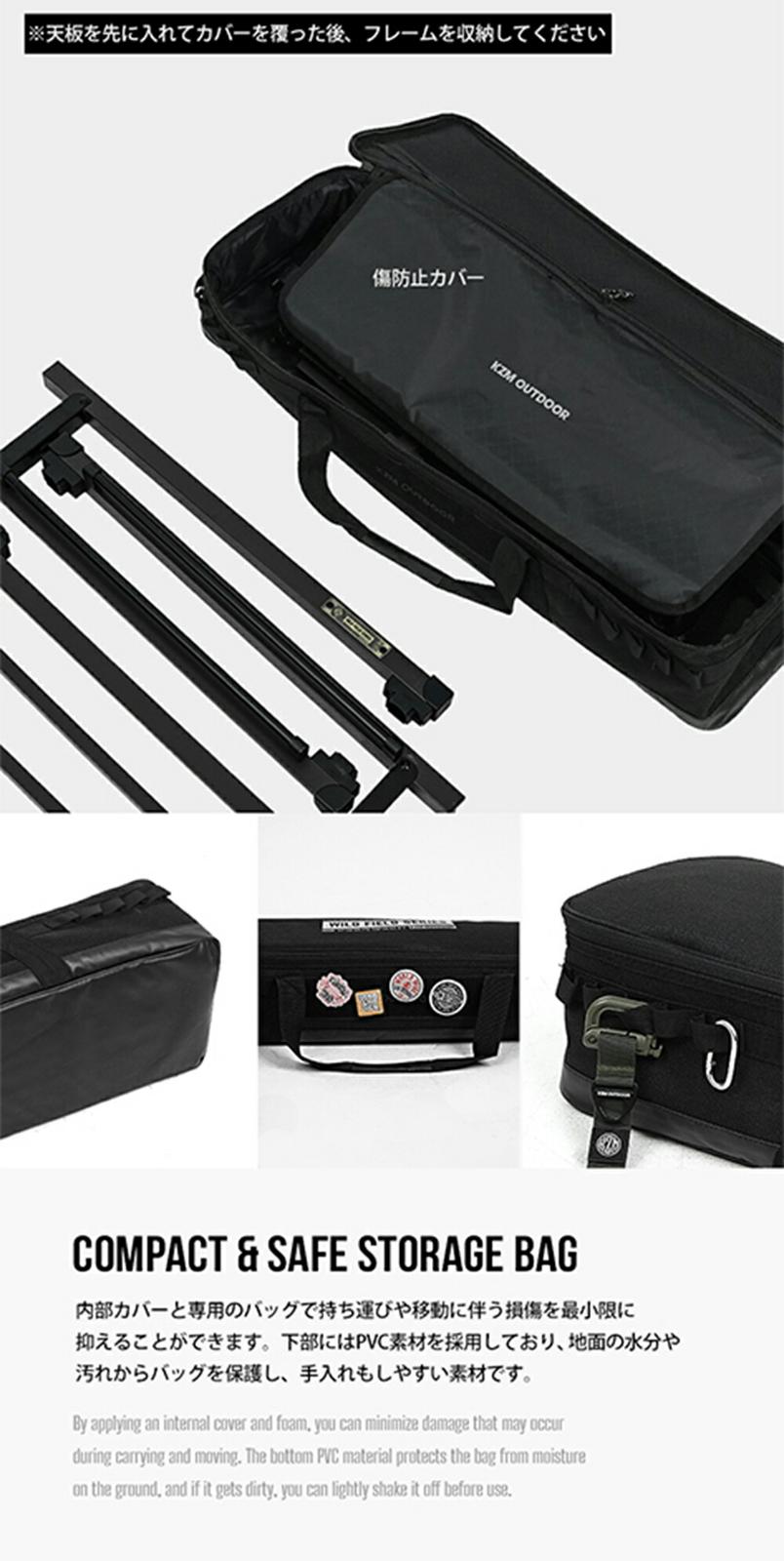 【KZM正規代理店】KZM OUTDOOR カズミアウトドア フィールド トップ テーブル STS ステンレス304 ピクニックテーブル 横幅 29cm 40cm 55cm 耐熱 軽量 BBQ バーベキュー ピクニック レジャー お花見 海水浴 運動会 キャンプ レジャー 防災