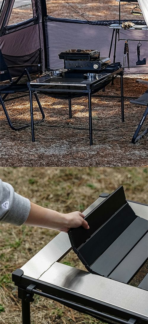 【KZM正規代理店】KZM OUTDOOR カズミアウトドア フィールド トップ テーブル STS ステンレス304 ピクニックテーブル 横幅 29cm 40cm 55cm 耐熱 軽量 BBQ バーベキュー ピクニック レジャー お花見 海水浴 運動会 キャンプ レジャー 防災
