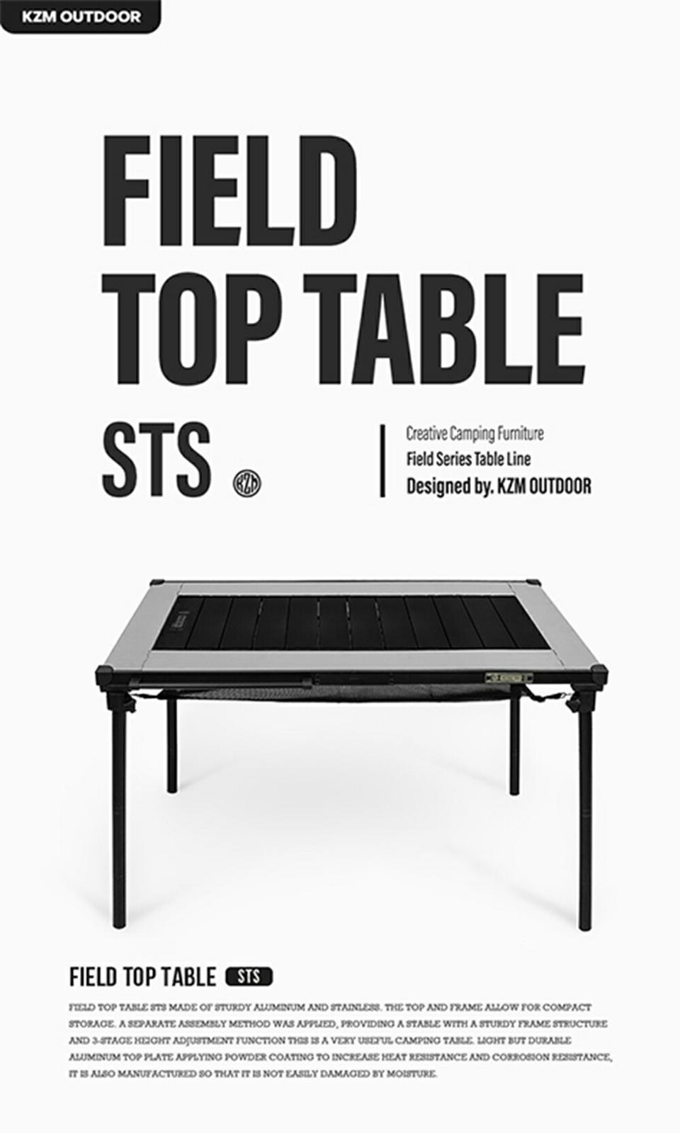 【KZM正規代理店】KZM OUTDOOR カズミアウトドア フィールド トップ テーブル STS ステンレス304 ピクニックテーブル 横幅 29cm 40cm 55cm 耐熱 軽量 BBQ バーベキュー ピクニック レジャー お花見 海水浴 運動会 キャンプ レジャー 防災