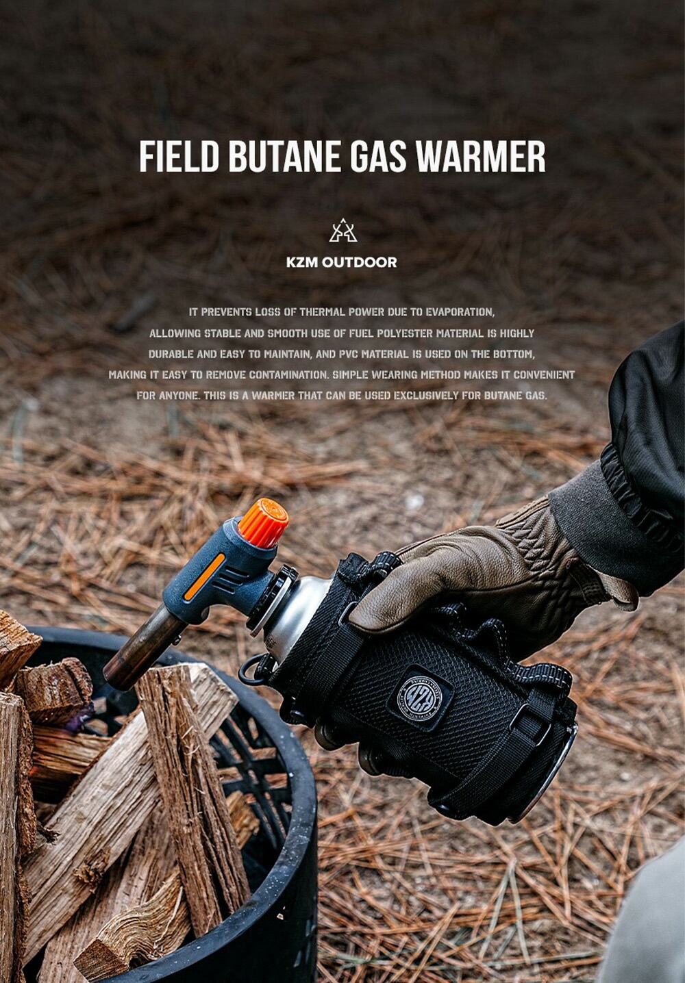 【KZM正規代理店】KZM OUTDOOR カズミアウトドア FIELD BUTANE WARMER カズミ フィールド ブタン ISO イソ ガスウォーマー CB缶 カセットガスボンベ カセット ボンベ バーベキューコンロ 簡単 キャンプ用品 コンパクト 収納 簡単 設置 ソロキャンプ キャンプ 耐久性 ベルクロ
