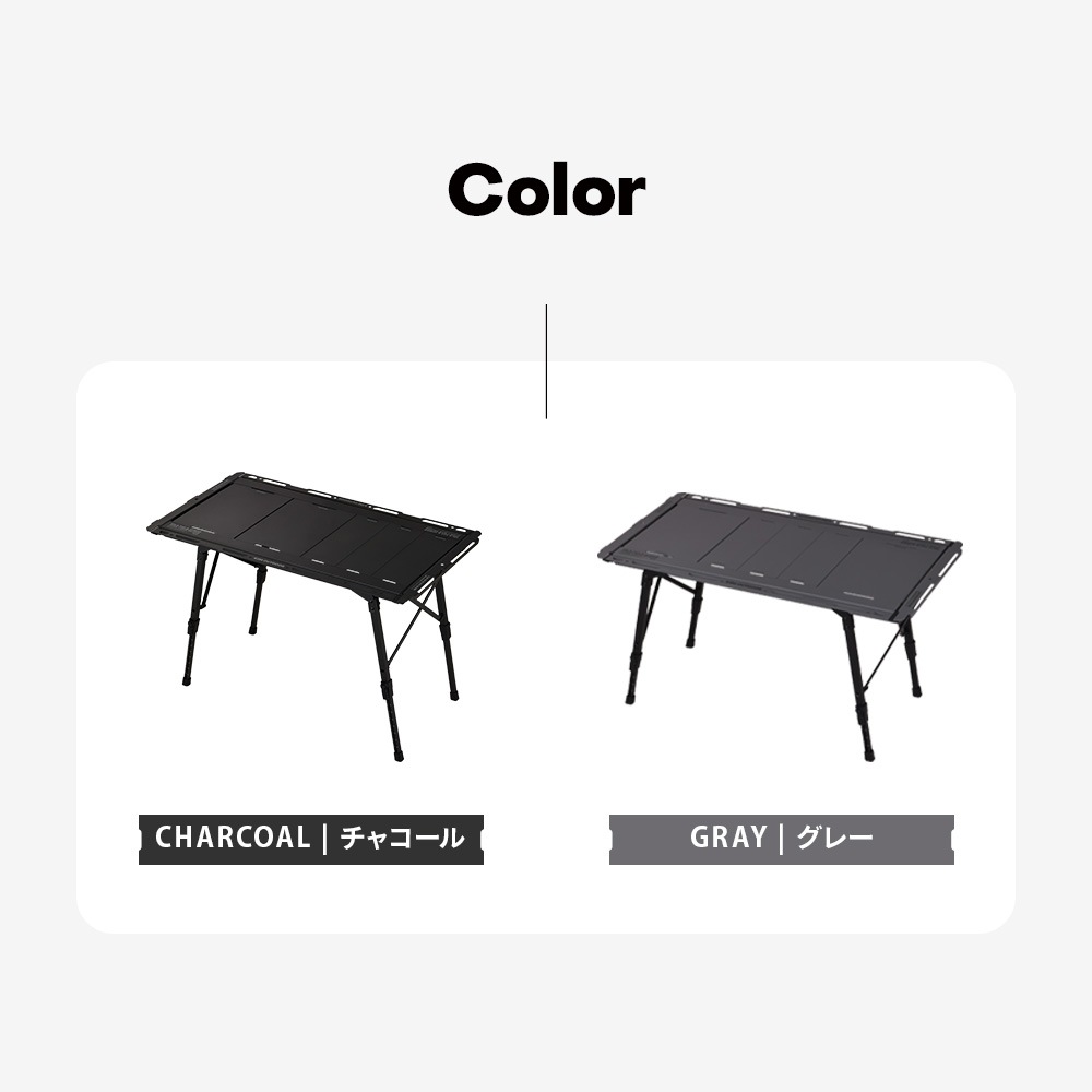＜予約販売＞＜4月中旬発送予定＞【KZM正規代理店】 KZM OUTDOOR カズミ アウトドア フィールド TXテーブル M チャコール グレー IGT 互換 折りたたみ コンパクト 収納 収納袋 便利 収納バッグ キャリーバッグ キャンプ 屋外 机 持ち運び 段階 高さ調節 横幅97cm