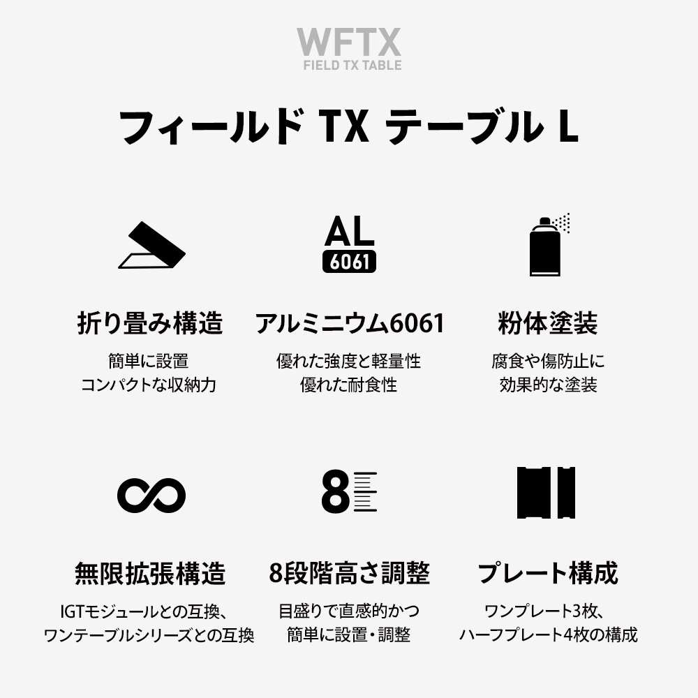 ＜予約販売＞＜4月中旬発送予定＞【KZM正規代理店】 KZM OUTDOOR カズミ アウトドア フィールド TXテーブル L チャコール グレー IGT 互換 折りたたみ コンパクト 収納 収納袋 便利 収納バッグ キャリーバッグ キャンプ 屋外 机 持ち運び 段階 高さ調節 横幅135cm