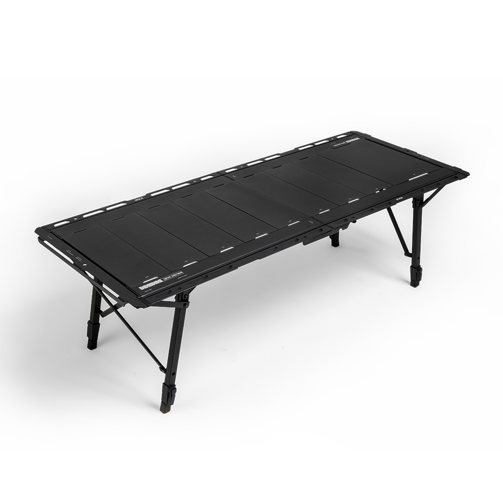 【KZM正規代理店】 KZM OUTDOOR カズミ アウトドア ワン TXテーブル L チャコール グレー IGT 規格 互換 プレート ワンテーブル シリーズ 折りたたみ コンパクト 収納 便利 収納バッグ付き 持ち運び 8段階 高さ調節 横幅135cm