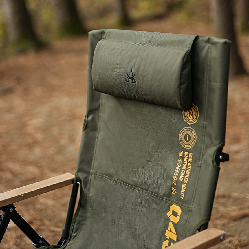 【KZM正規代理店】KZM OUTDOOR カズミアウトドア キャンプ椅子 アウトドア チェア コンパクト グレー カーキ おしゃれ メッシュポケット 軽量 折りたたみ キャンプ用品 イス  クォンタムチェア 4段階調節 耐荷重80kg k22t1c02