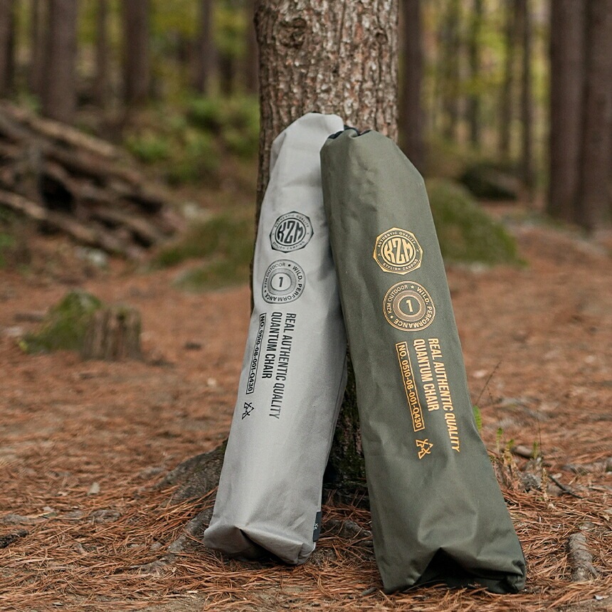 【KZM正規代理店】KZM OUTDOOR カズミアウトドア キャンプ椅子 アウトドア チェア コンパクト グレー カーキ おしゃれ メッシュポケット 軽量 折りたたみ キャンプ用品 イス  クォンタムチェア 4段階調節 耐荷重80kg k22t1c02