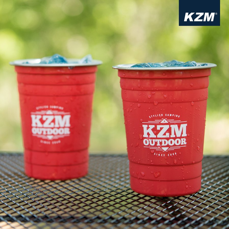 【KZM正規代理店】KZM OUTDOOR カズミアウトドア ステンレス  タンブラー 2個セット 真空断熱 500ml コップ グラス  保温 保冷 キャンプ用品 コップ ハイボール BBQ ビール ビアタンブラー 保冷 割れない アウトドア お酒 焼酎 プレゼント 大容量 キャンプ