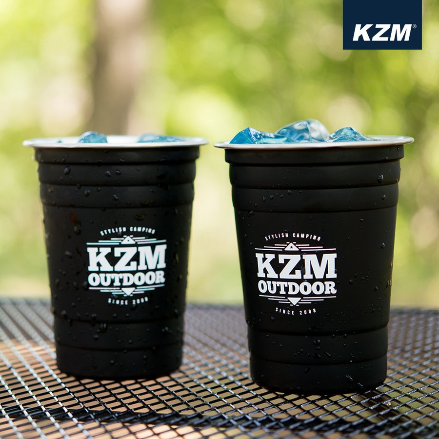 【KZM正規代理店】KZM OUTDOOR カズミアウトドア ステンレス  タンブラー 2個セット 真空断熱 500ml コップ グラス  保温 保冷 キャンプ用品 コップ ハイボール BBQ ビール ビアタンブラー 保冷 割れない アウトドア お酒 焼酎 プレゼント 大容量 キャンプ