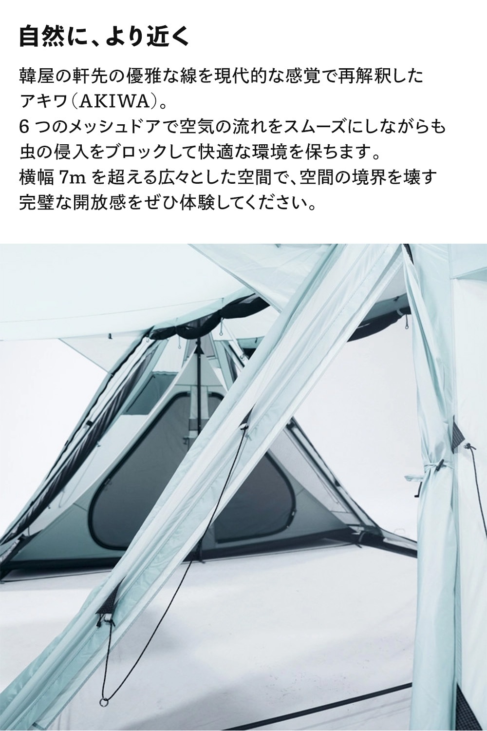 LADIT AKIWA 4人用ツインポールテント 予約】Ladit AKIWA テント 4人用 ブルー 通気性 簡単 設営 コンパクト