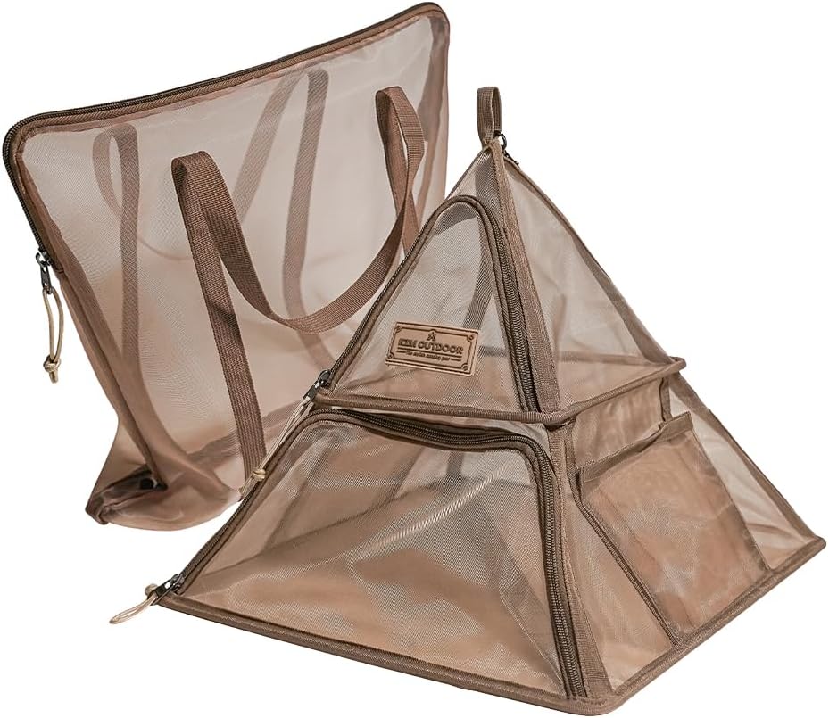 【KZM正規代理店】KZM OUTDOOR カズミアウトドア ドライネット 吊り下げ ハンギング メッシュ バランスポールイン サイドポケット マルチハンギング 収納バッグ付 キャンプ アウトドア 食器乾燥 物干しネット 折り畳み式 キャンプ ツリードライヤーネット