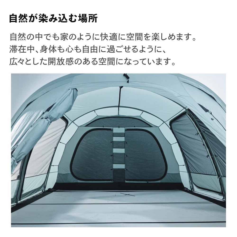 【予約】Ladit SOLONGO テント 5人用 ブルー 通気性 簡単 設営 コンパクト 収納バッグ付き キャンプ アウトドア 持ち運び 広い 家族 オートキャンプ 冬キャンプ ストーブ ジャック DACポール ポールテント 大型 防水 耐水 6m ラディット ソロンゴ