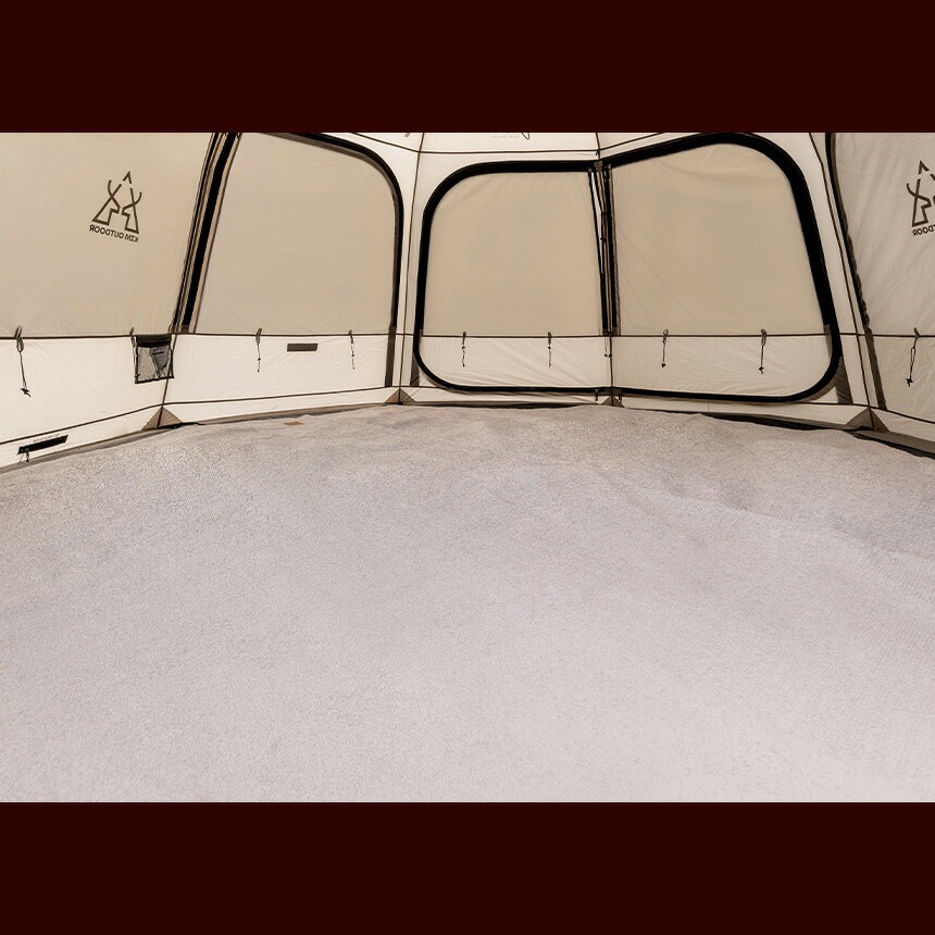 【KZM正規代理店】KZM OUTDOOR カズミアウトドア ドーム シェルター テント マット ビバドームコージーマット 専用 アウトドア キャンプ 3～4人用 ドームテント フ キャンプ用品 3人用 4人用 大型テント k22t3m01 ポリエステル リビングスペース