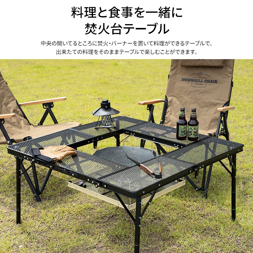 【KZM正規代理店】KZM OUTDOOR カズミアウトドア 焚き火台 テーブル キャンプ用品 バーベキュー 薪ストーブ BBQ 庭 家庭用 大人数 耐熱性 アウトドア キャンプ バーベキューテーブ キャリーバッグ付き OPTIMUS焚火台テーブル   （-k22t3u04）