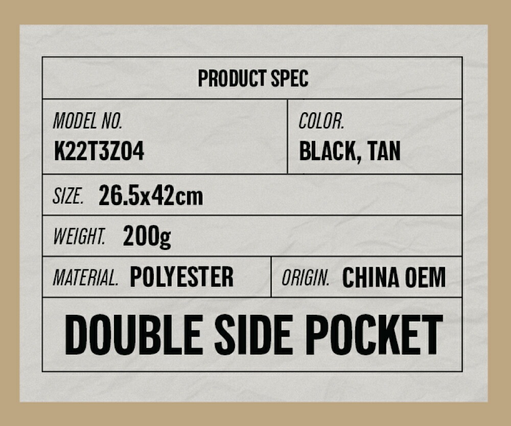 【KZM正規代理店】KZM OUTDOOR カズミアウトドア ダブルサイドポケット ドリンクフォルダー 取り外し 簡単 設置 アウトドアチェア 用 釣り アウトドア ソロキャンプ キャンプ サイドポーチ 大容量 収納 バッグ k22t3z04