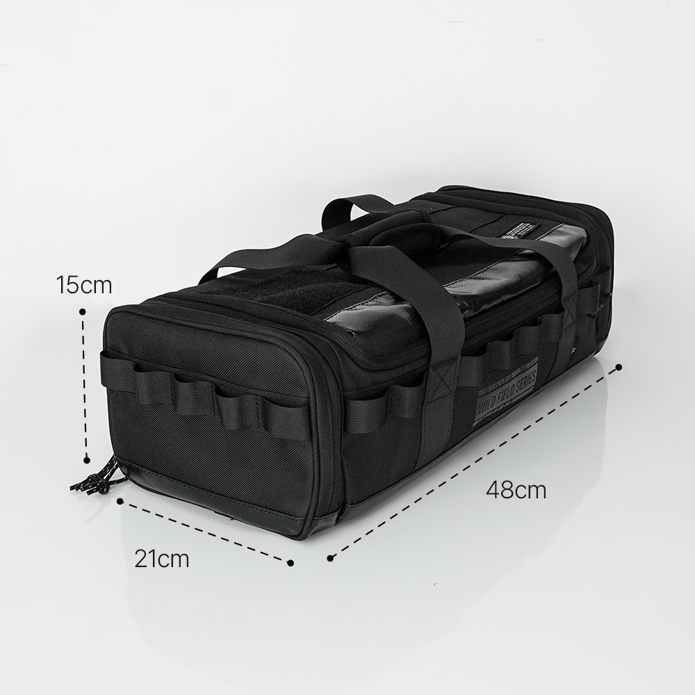 【KZM公式ストア】KZM OUTDOOR カズミ アウトドア フィールドプレミアムツールバッグ ブラック 48cm 黒 道具入れ 小物入れ 工具バッグ キャンプバッグ ギア 工具 収納 防水 丈夫 仕切り付き ポケット キャンプグッズ キャンプ用品 持ち運び 防災 多用途 kzm