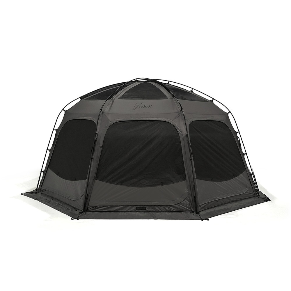 【KZM公式ストア】KZM OUTDOOR アウトドア ビバドームシェルターX チャコール ポールテント グラウンドシート付き ダブルスカート 紫外線カット 耐水 通気性 簡単 設営 設置 4人用 5人用 持ち運び おしゃれ かっこいい キャンプグッズ キャンプ用品