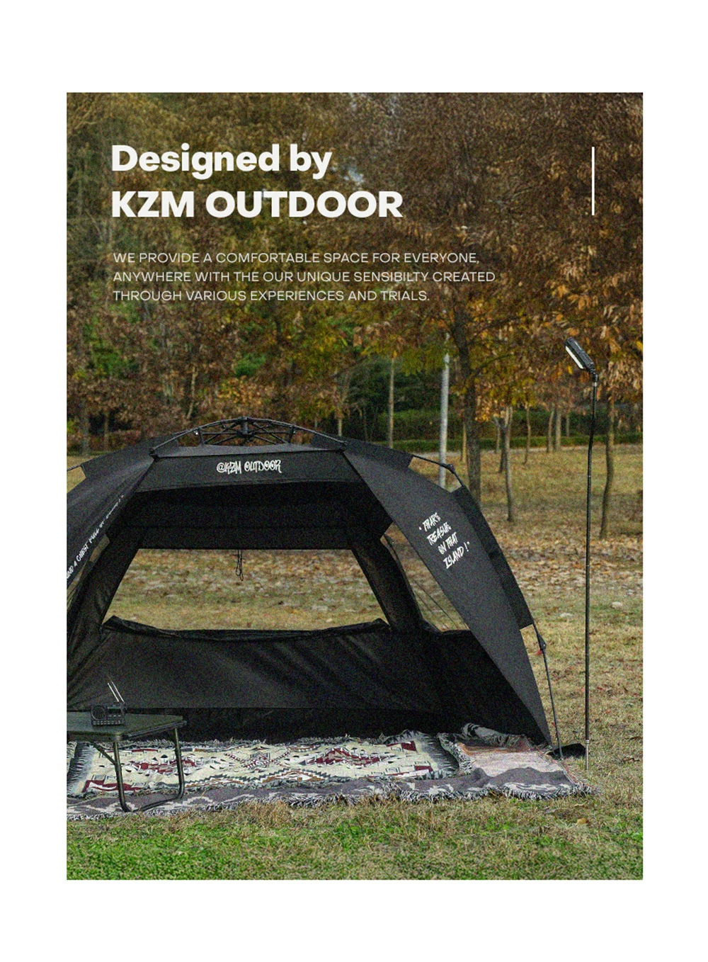 【KZM正規代理店】KZM OUTDOOR ブラックビアード サンシェルター ワンタッチ 簡単 設置 組立 テント アウトドアテント カズミ キャンプ おしゃれ キャンプ用品 海 砂浜 ビーチ 運動会 体育大会 体育祭 日よけ シェード 着替え インテリア 室内家具 室外家具