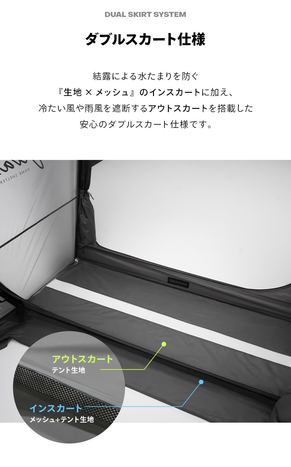 【KZM公式ストア】KZM OUTDOOR アウトドア ビバドームシェルターX コネクター チャコール 専用 拡張 オプション ポールテント 通路 紫外線カット 耐水 通気性 簡単 接続 連結 おしゃれ かっこいい キャンプグッズ キャンプ用品