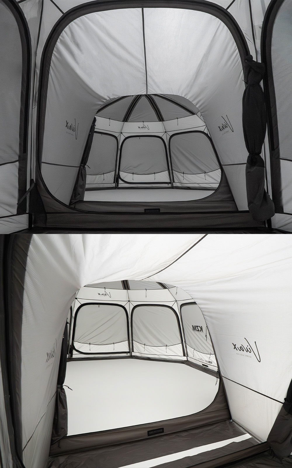 【KZM公式ストア】KZM OUTDOOR アウトドア ビバドームシェルターX コネクター チャコール 専用 拡張 オプション ポールテント 通路 紫外線カット 耐水 通気性 簡単 接続 連結 おしゃれ かっこいい キャンプグッズ キャンプ用品