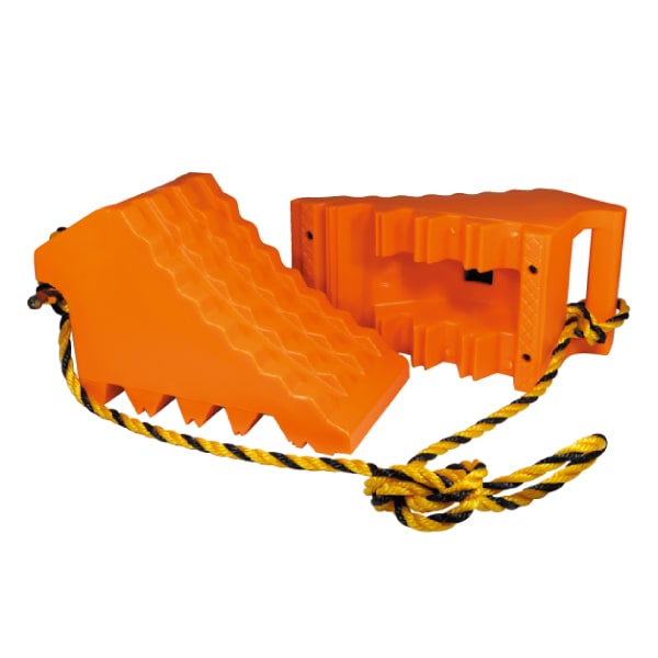 トラック用 車輪止め 2個セット トラロープ付 509979 | トラック用品